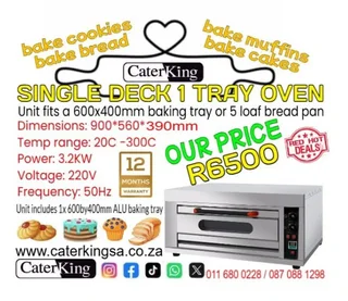 Single Deck 1 Tray Oven