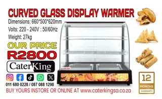 Curved Glass Display Warmer