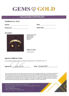 9CT YELLOW GOLD WEDDING RING - PLAIN