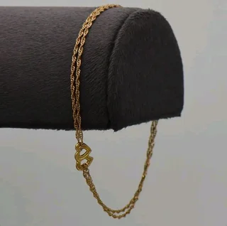 9ct Yellow Gold Bracelet - Double Strand