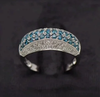 14ct White Gold Dress Ring