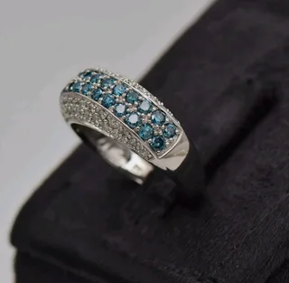 14CT WHITE GOLD DRESS RING