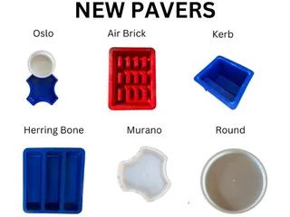Paving moulds for DIY cement paving, patios, pathways, driveways and wall décor