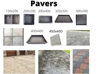 Paving moulds for DIY cement paving, patios, pathways, driveways and wall décor