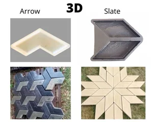 Paving moulds for DIY cement paving, patios, pathways, driveways and wall décor