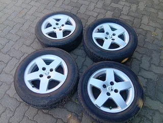 4 Peugeot 207 15inch rims and tyres for sale in good condition