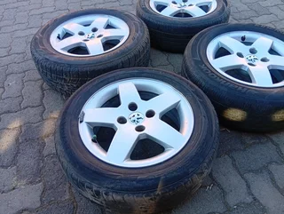 4 Peugeot 207 15inch rims and tyres for sale in good condition