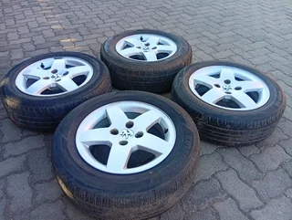 4 Peugeot 207 15inch rims and tyres for sale in good condition