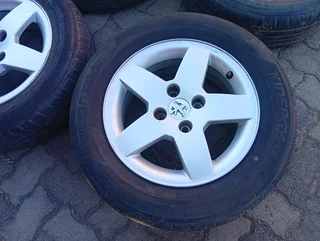 4 Peugeot 207 15inch rims and tyres for sale in good condition