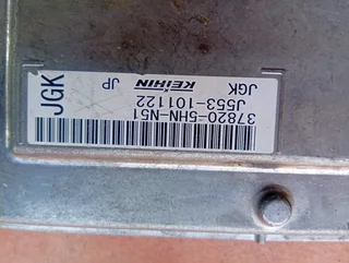 Honda HRV HR-V Engine Control Unit ECU 37820-5HN-N51 JGK  J553-101122  Module computer box