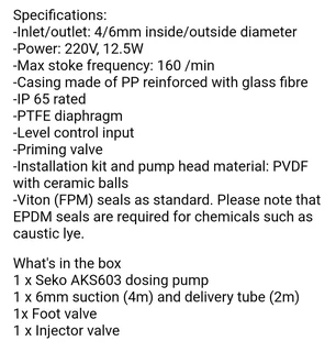 Seko dosing pump