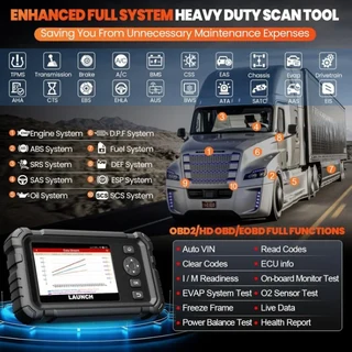 LAUNCH CRP129 HD Elite Heavy Duty Truck Diagnostic Tool – All Systems -7 Reset functions