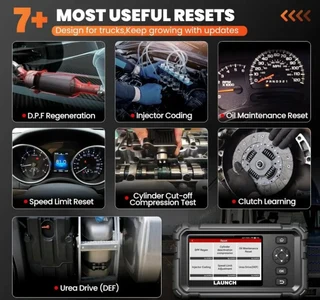 LAUNCH CRP129 HD Elite Heavy Duty Truck Diagnostic Tool – All Systems -7 Reset functions