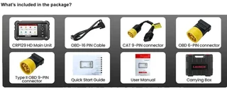LAUNCH CRP129 HD Elite Heavy Duty Truck Diagnostic Tool – All Systems -7 Reset functions