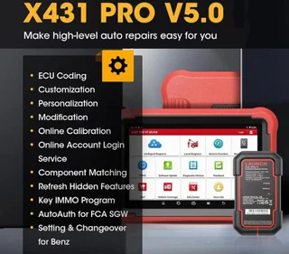Launch X431 PRO (PROS) V5.0 Diagnostic Tool – Full Set including OBD1 adapters