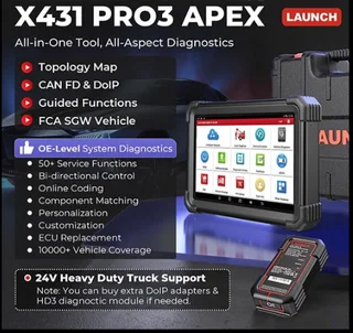 Launch X431 PRO3 Apex (V5.0) Pro Diagnostic Tool
