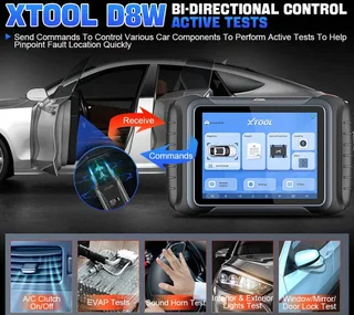 XTOOL D8W Professional Bi-Directional Scan Tool, ECU Coding (Update of D8 BT)