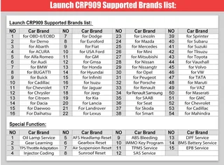 LAUNCH X431 CRP909X All Systems, All Cars Brands. 2 Years free updates