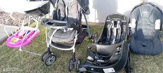 Pram, Car Seat, Seat Base &amp; High Chair for sell at a getaway price. Clearance Sale!!