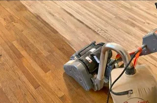 Sanding and sealing of wooden flooring