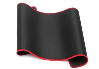 Mouse Pad -Extra Large Non Slip - Black with Red Trim