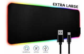 Led Light Mousepad Large Gaming Mouse Pad (78cm X 30cm X 3mm)