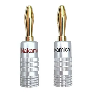 Nakamichi Speaker Connector Banana Straight Gold Plated Pair