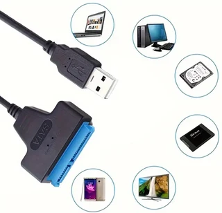 SATA To USB 3.0/ 2.0 Cable Up To 6 Gbps For 2.5 Inch External HDD SSD Hard Drive, SATA 3 22 Pin