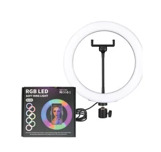 26CM RGB Ring Light &amp; Universal Phone Holder Kit without tripod