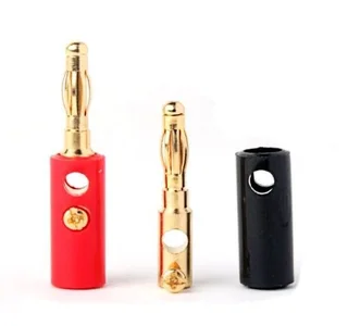 Banana Plugs Gold Plated speaker Connector Banana Straight Gold