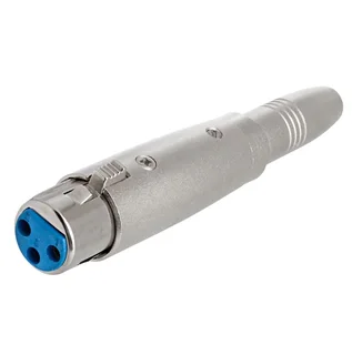 XLR Female - 1/4" Female Silver Chassis Adaptor