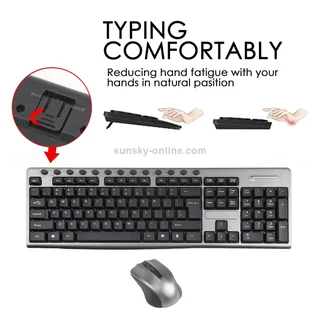 Wireless Keyboard and Mouse Set KB6600 104 Keys 2.4G