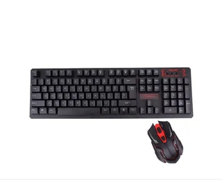 HK6500 Smart Keyboard &amp; Wireless Mouse 2-in-1 Set - Black &amp; Red