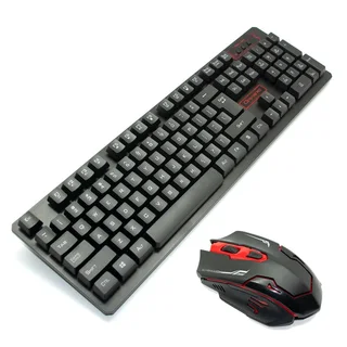 HK6500 Smart Keyboard &amp; Wireless Mouse 2-in-1 Set - Black &amp; Red