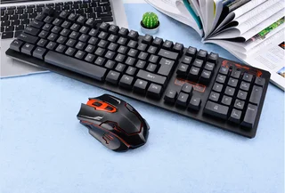 HK6500 Smart Keyboard &amp; Wireless Mouse 2-in-1 Set - Black &amp; Red