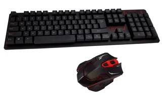 HK6500 Smart Keyboard &amp; Wireless Mouse 2-in-1 Set - Black &amp; Red