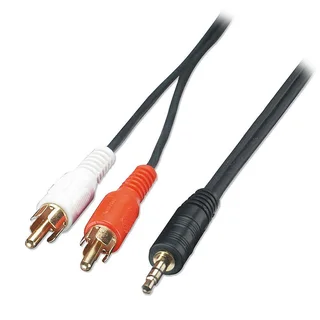 3.5mm Aux to 2 RCA Male Audio Stereo Cable - 5 Meters