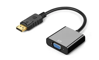 DisplayPort (DP) to VGA Adapter, Gold-Plated Display Port to VGA Adapter (Male to Female)