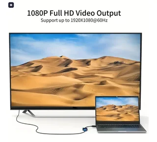 DisplayPort (DP) to VGA Adapter, Gold-Plated Display Port to VGA Adapter (Male to Female)