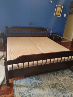 King Size wooden bed