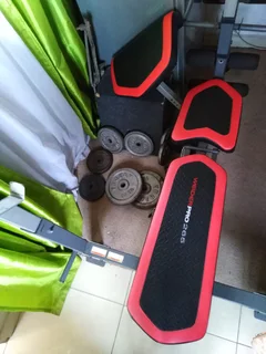 Bench press, Bar and Weights