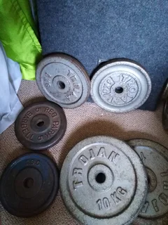 Bench press, Bar and Weights