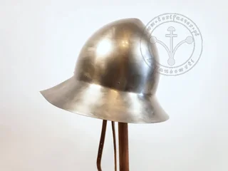 Medieval kettle hat helmet 14th/15th Century tempered steel battle ready