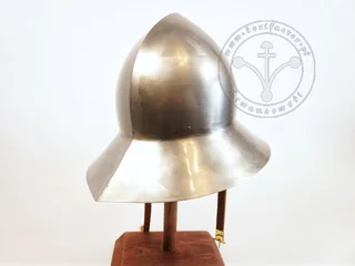 Medieval kettle hat helmet 14th/15th Century tempered steel battle ready