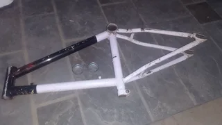 bmx 20  frame with new pedal rings