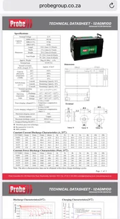 Unused - PROBE SolarPlus DEEP CYCLE AGM battery