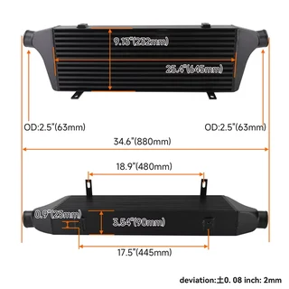 Bolt On Front Mount Intercooler Kit Fit for Subaru WRX/STI Ej20/Ej25 08-14 - BLUE (10006012)