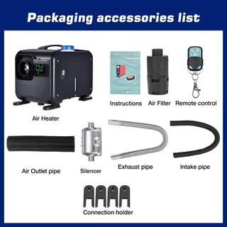 8000W 12V Diesel Powered Portable Home/Workshop/Car/Bus/Truck Heater System - RED (10005851)