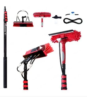 6Meter Water Fed Pole Brush with Squeegee High Reach Solar Panel/Window Cleaning Kit (10007208)