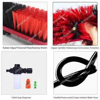 6Meter Water Fed Pole Brush with Squeegee High Reach Solar Panel/Window Cleaning Kit (10007208)